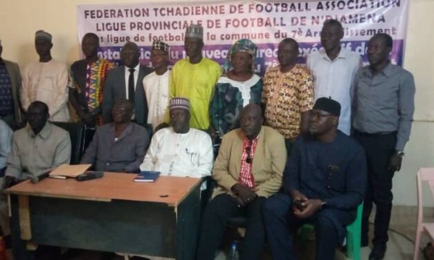Football : cérémonie d’installation du nouveau bureau de sous ligue de football de la commune du 7e arrondissement de la ville de Ndjamena ce 20 janvier 2024 dans la salle de réunion de la dite commune.