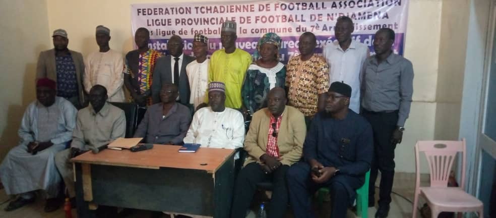 Football : cérémonie d’installation du nouveau bureau de sous ligue de football de la commune du 7e arrondissement de la ville de Ndjamena ce 20 janvier 2024 dans la salle de réunion de la dite commune.