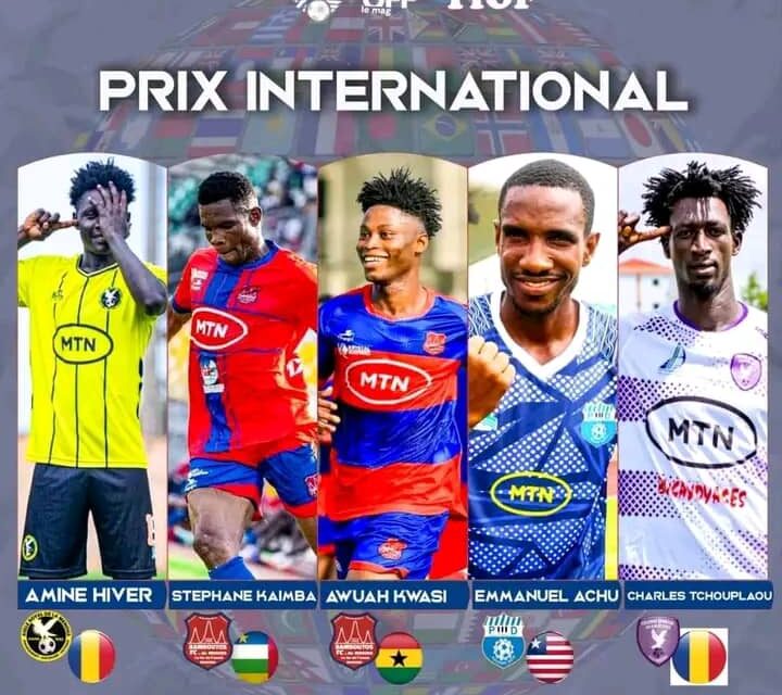 Football : deux Tchadiens en lice pour le prix international du meilleur joueur étranger au championnat camerounais MTN Élite One.