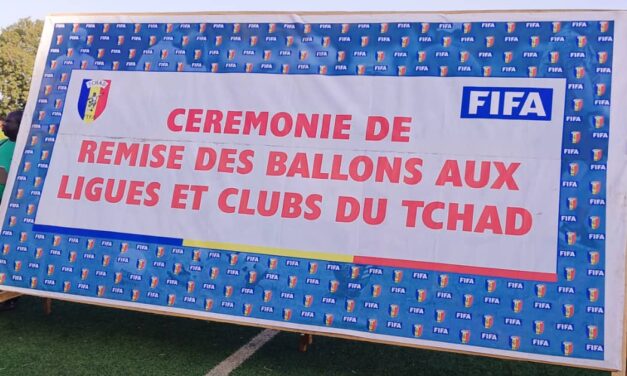 La Fédération Tchadienne de Football Association remet des ballons et un chèque aux Ligues de Football de deux  Logones.