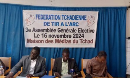 Sport : la fédération tchadienne de tir à l’arc a organisé son 3 ème assemblée générale élective ce 16 novembre 2024 à la maison de médias de Ndjamena.